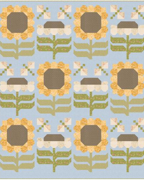 Daisy May Quit Kit quilt top and fabric set by Stacy Iest Hsu for Moda Fabrics 67"x77.5"