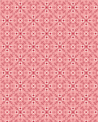 Berry & Sage Wildflowers fabric by Lori Holt in Homemade Coral with vintage florals and calico prints