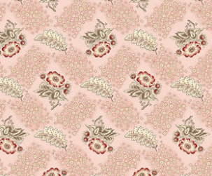 Pink floral trellis fabric from Lost Gardens of Heligan by Michelle Yeo for Henry Glass & Co