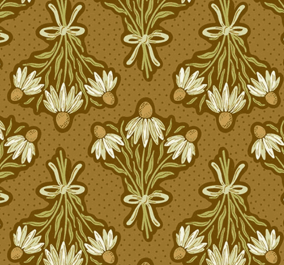 Rivermoore by Judy Jarvi Bouquet Cinnamon fabric by Andover sold in half-yard increments