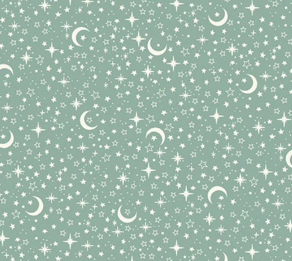 Little Ones by Makower UK teal star fabric yardage