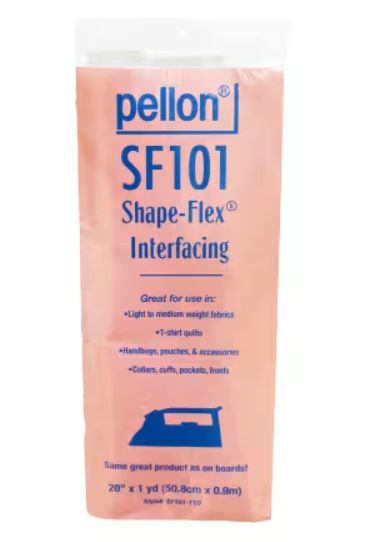 Pellon Shape Flex SF-101 woven cotton fusible interfacing 20x1 yard for garment support and embroidery backing