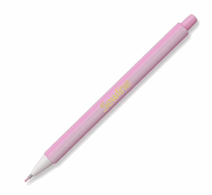 Pink Sewline Fabric Pencil 1.3mm mechanical pencil with ceramic lead and eraser