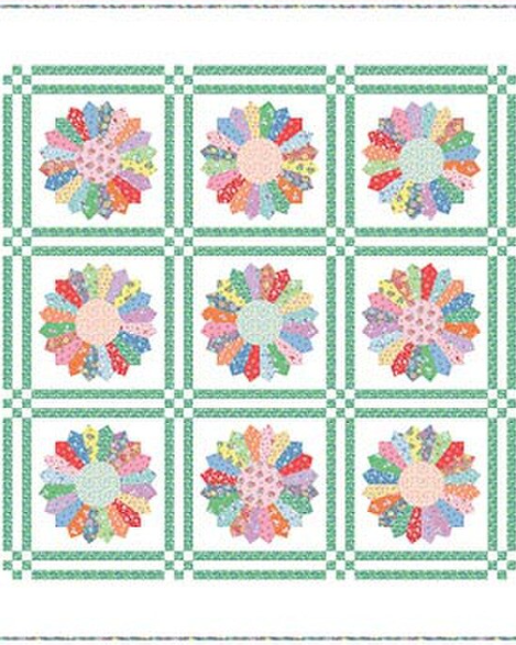 Blissful Quilt Kit featuring Traditional 30’s fabric by Lindsay Wilkes, 66x66 inch quilt top and binding materials