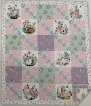 Kit & Caboodle Quilt Kit 44x52 featuring Spring Blessings fabric by Heatherlee Chan for pre-order