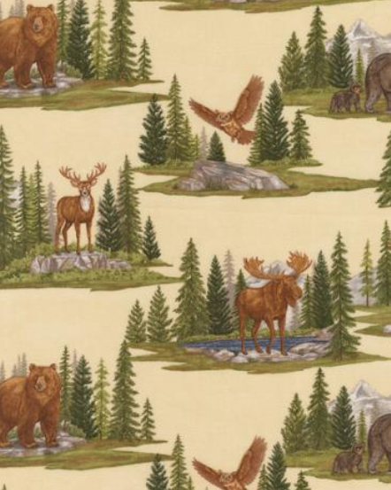 Bearly Noticeable Backing Kit with Northwoods Lodge fabric options for 65x68 quilt pre-order