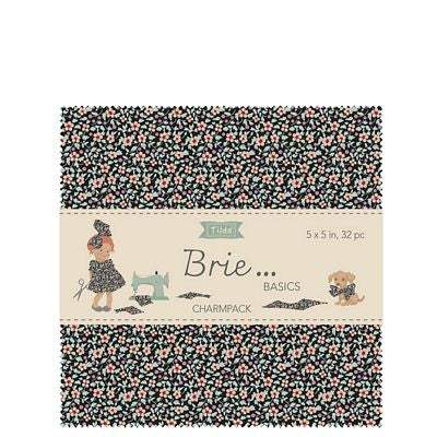 Brie Basics Charm Pack 32 five inch squares by TILDA for quilting and patchwork