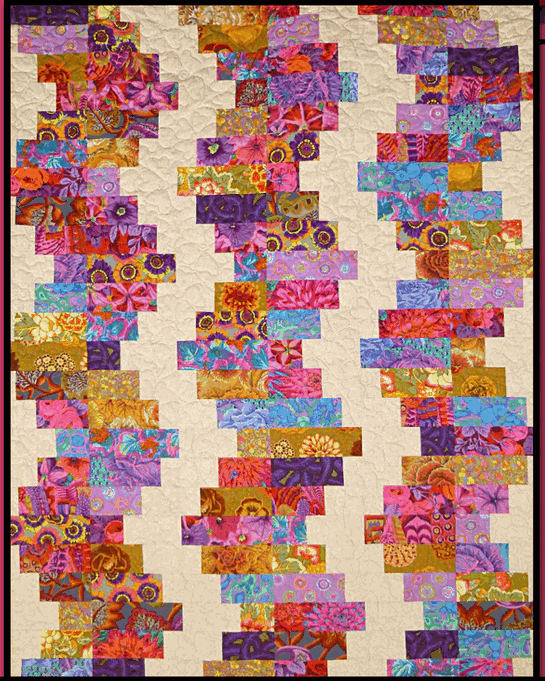 Tulsa Town Quilt Kit with Ridgewood fabric by Moda Fabrics and Riley Blake, includes quilt top, background, and binding materials