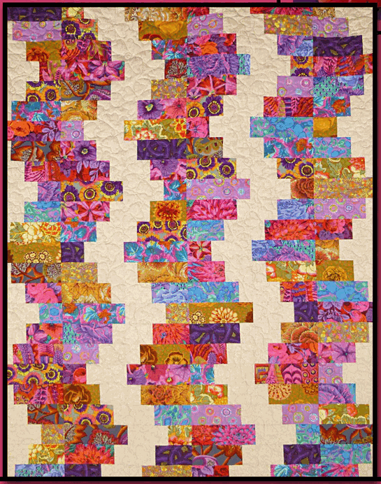 Tulsa Town Quilt Kit with Ridgewood fabric by Moda Fabrics and Riley Blake, includes quilt top, background, and binding materials