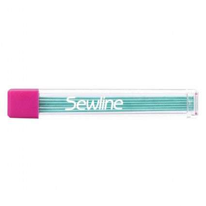 Sewline Mechanical Pencil Refill green ceramic lead for fabric marking in transparent case