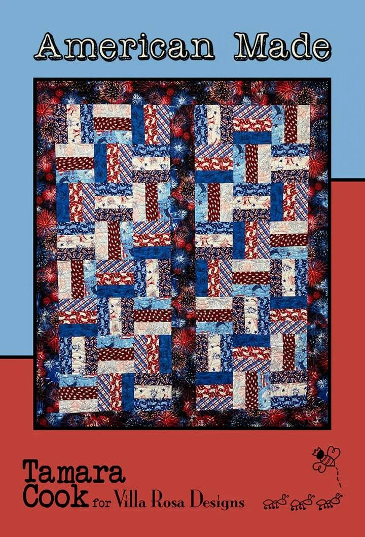 American Made Quilt Pattern lap size patriotic quilt design by Tamara Cook