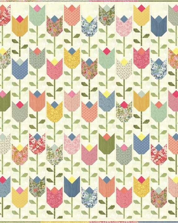 Petal Parade Quilt Kit Sorrel by BasicGrey Moda Fabrics 73x82 pre-order quilt top fabrics and pattern