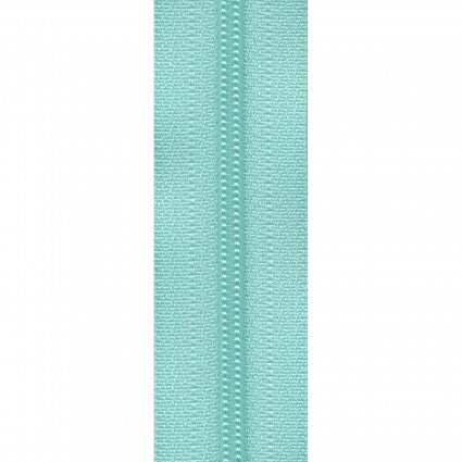 14" trimmable zipper in misty teal color for customizable projects