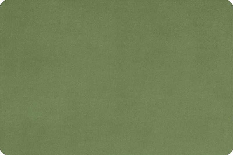 Solid Cuddle 3 minky plush fabric in basil green from Shannon Fabrics in 1/2 yard increments
