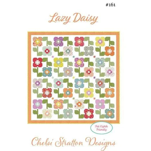 Lazy Daisy quilt by Chelsi Stratton Designs with Laguna Sunrise fabric, 77" square