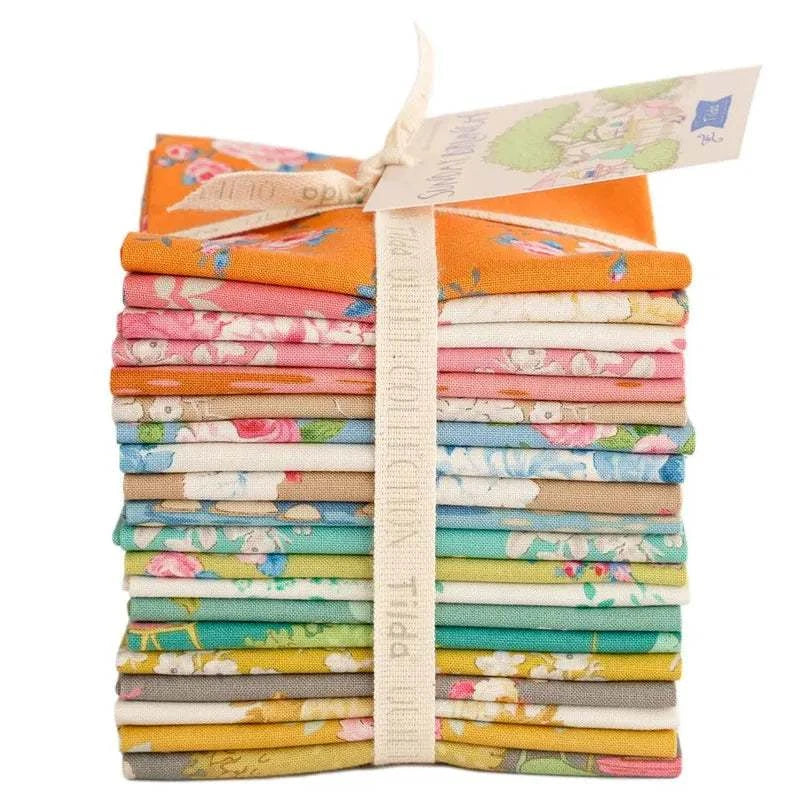 20-piece Sunday Brunch fabric fat eighth bundle by TILDA with floral patterns