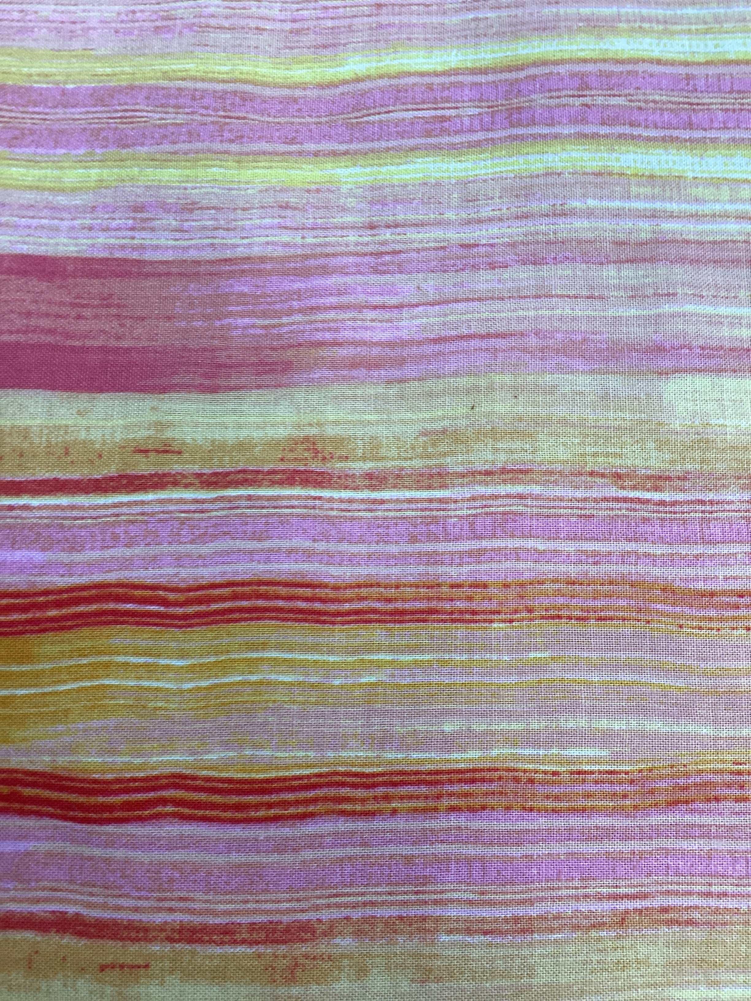 3 Yard Backing fabric with colorful horizontal stripes for quilt backing