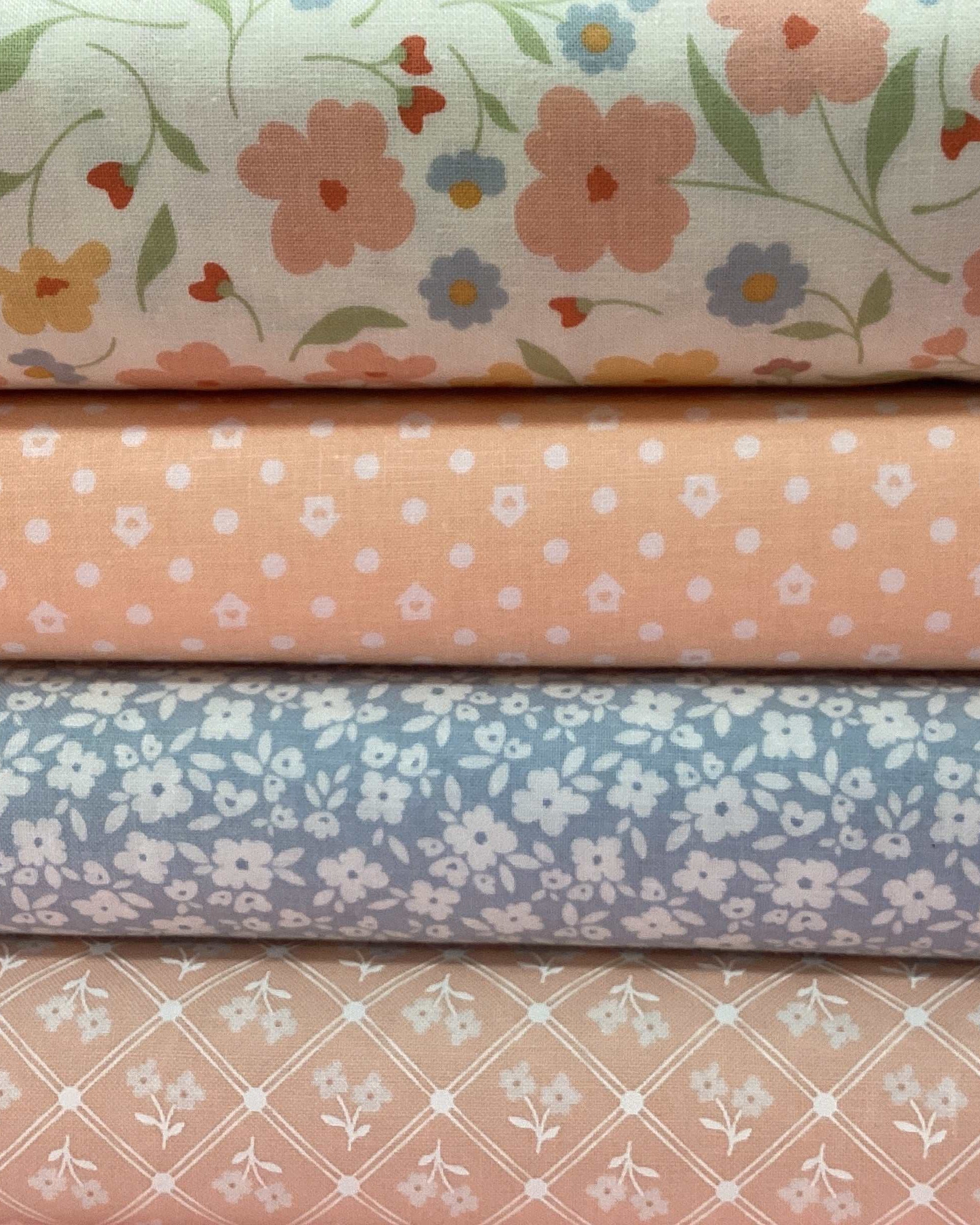 4 Yard Quilt Bundle fabric set with Bella Rose Quilts design for double-fold binding