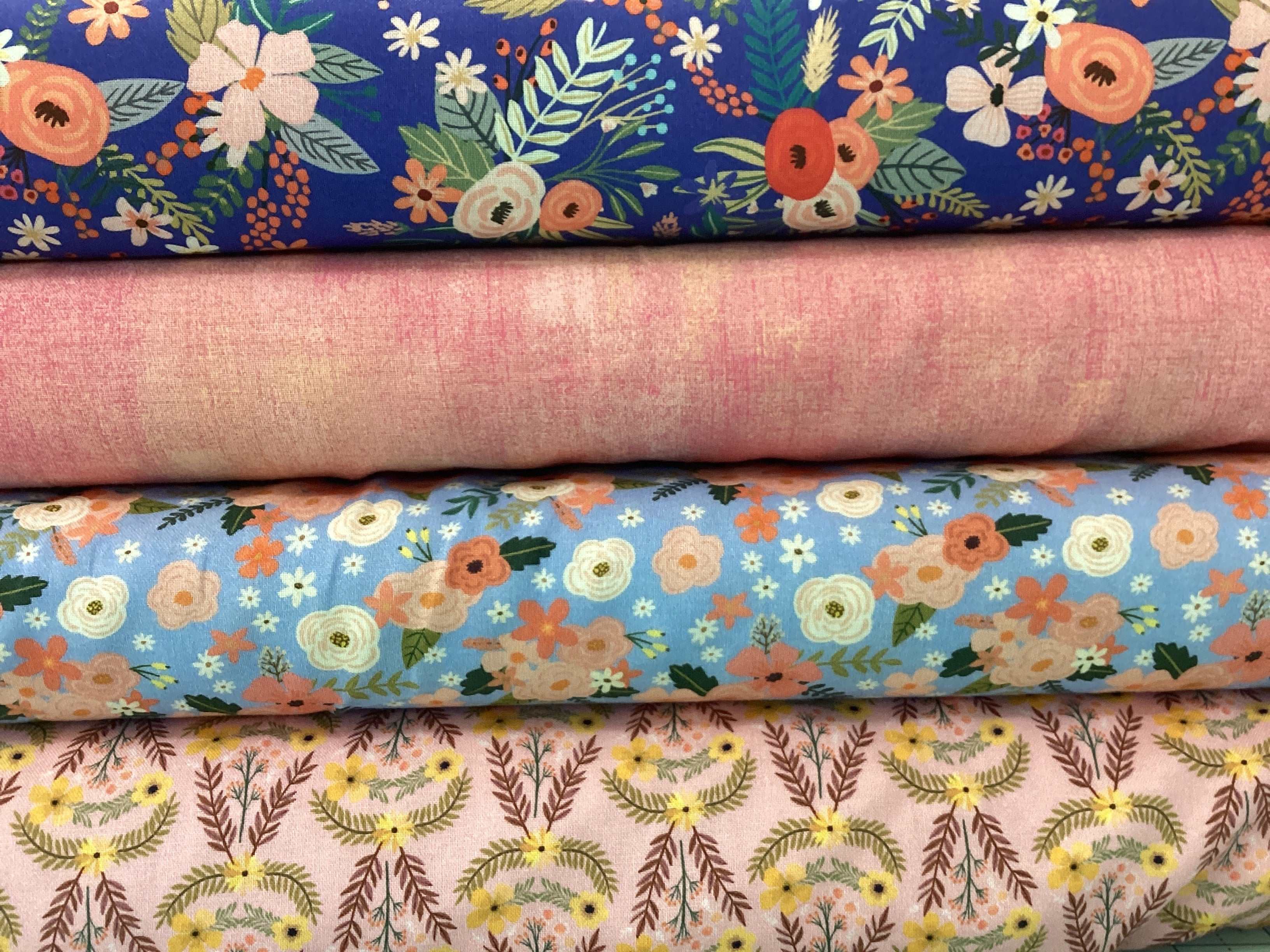 4 Yard Quilt Bundle with floral and textured fabric patterns for quilting projects