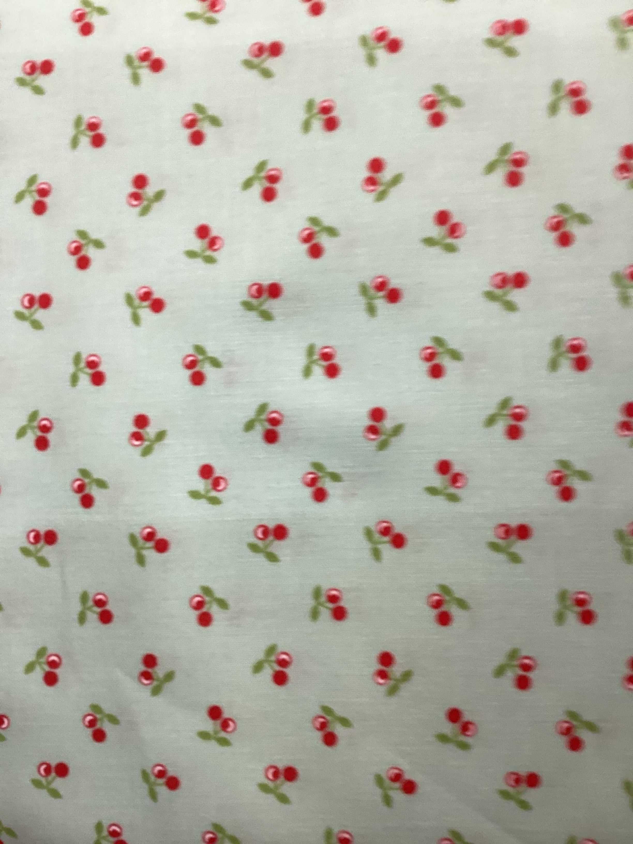 7 Yard Backing fabric with red cherry pattern for quilt backings