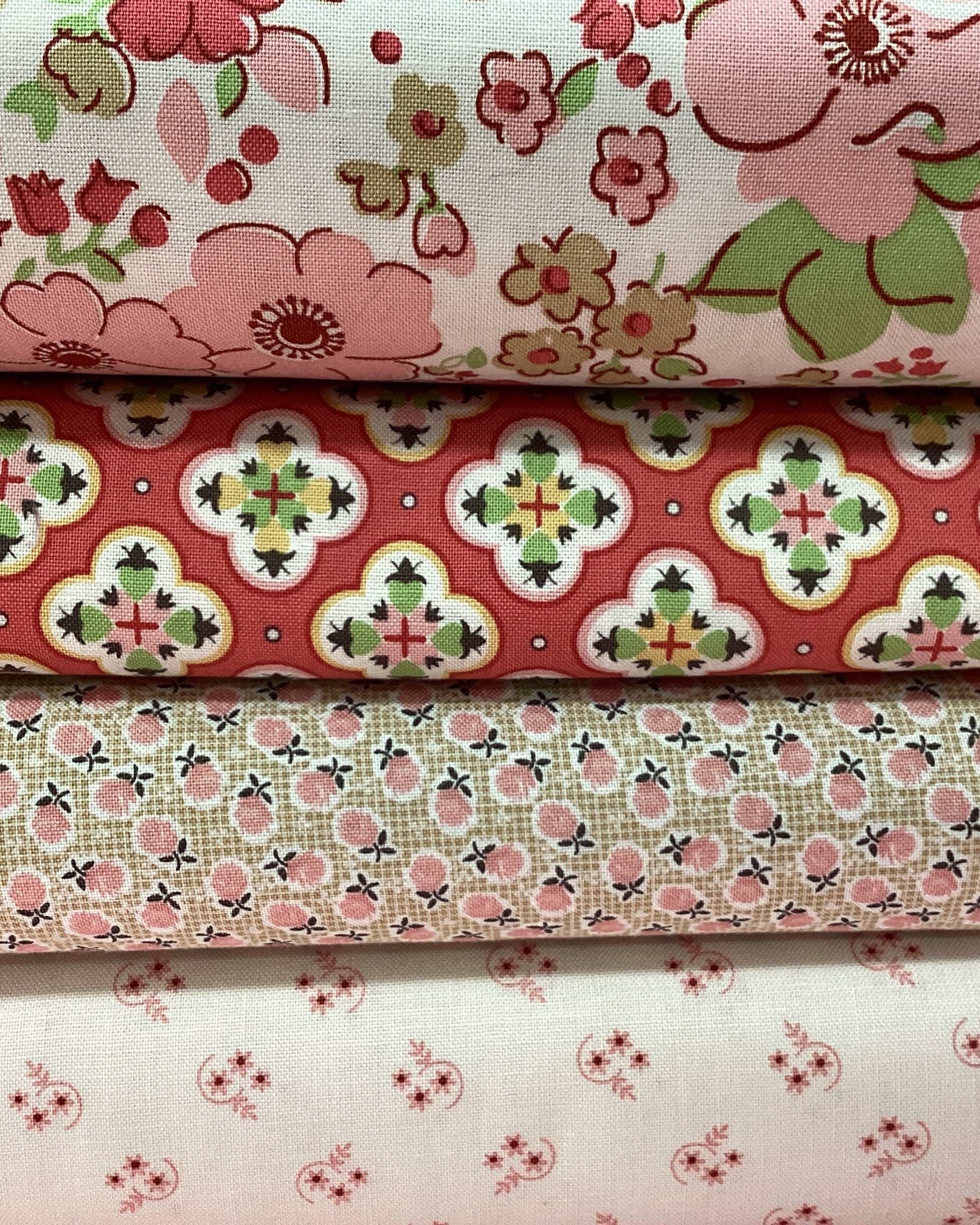 4 Yard Quilt Bundle fabric bundle with Bella Rose Quilts design for double-fold binding
