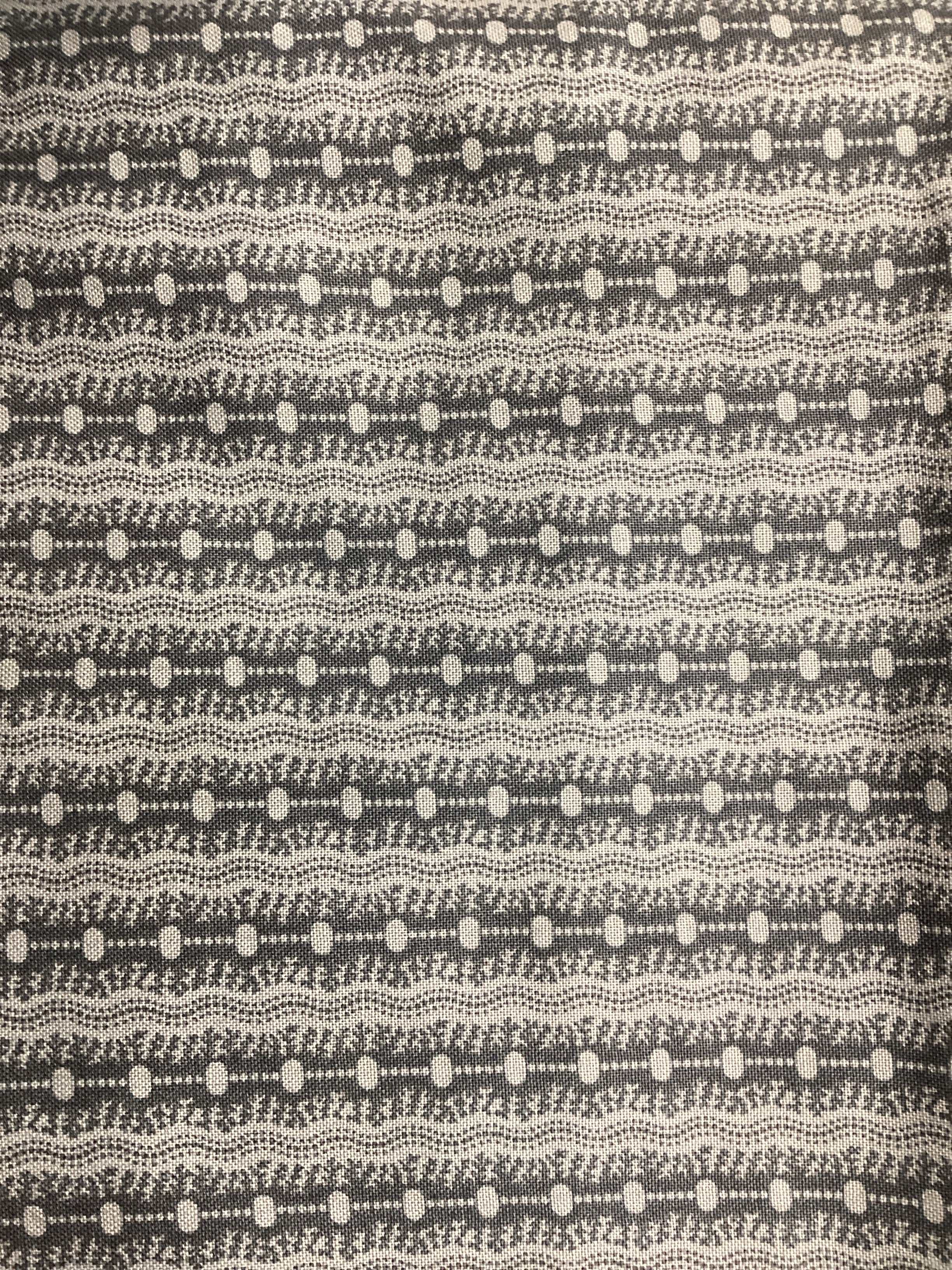 3 Yard Backing fabric with black and white patterned quilt backing design