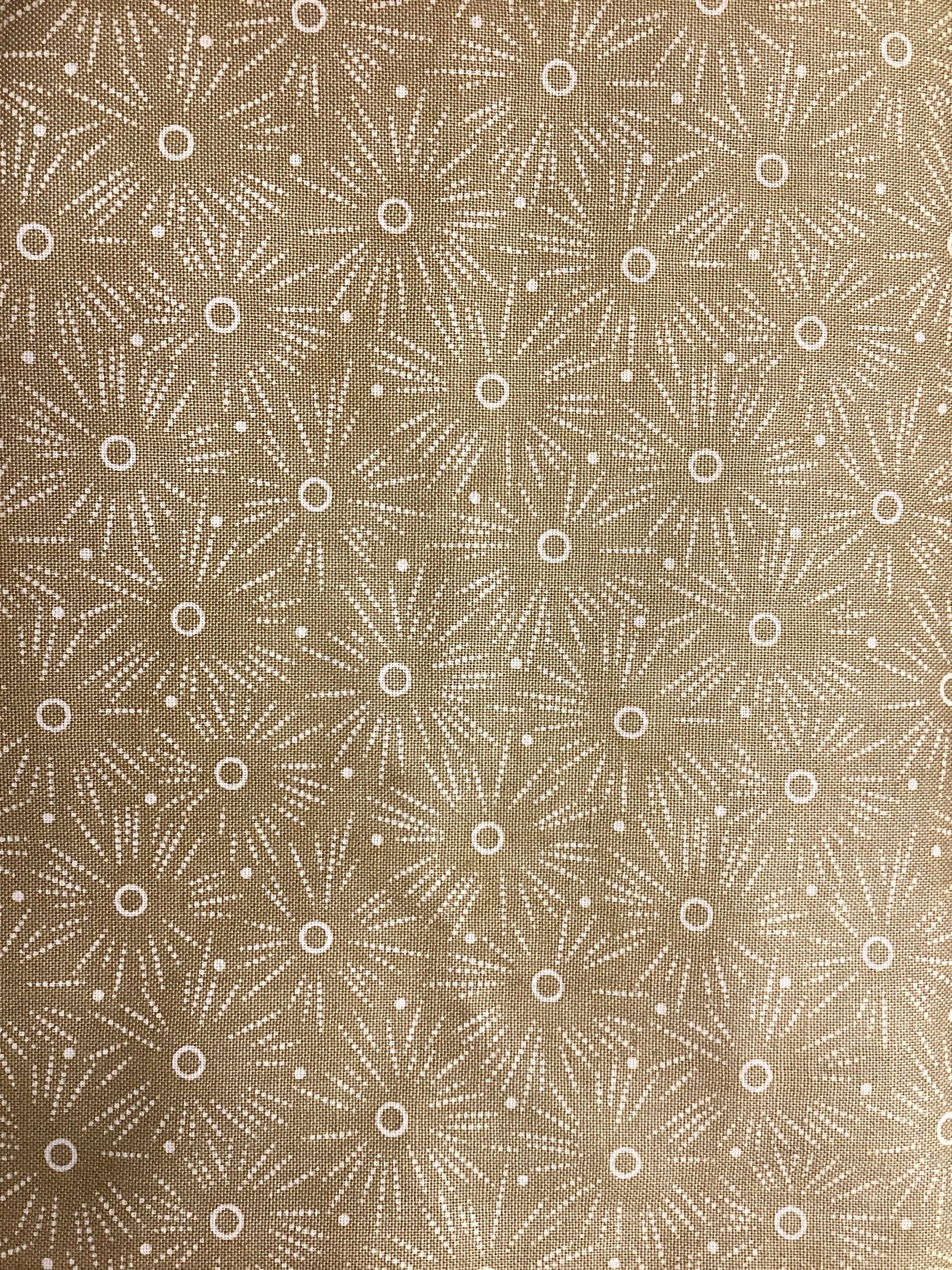 3 Yard Backing fabric with brown and white quilt backing pattern