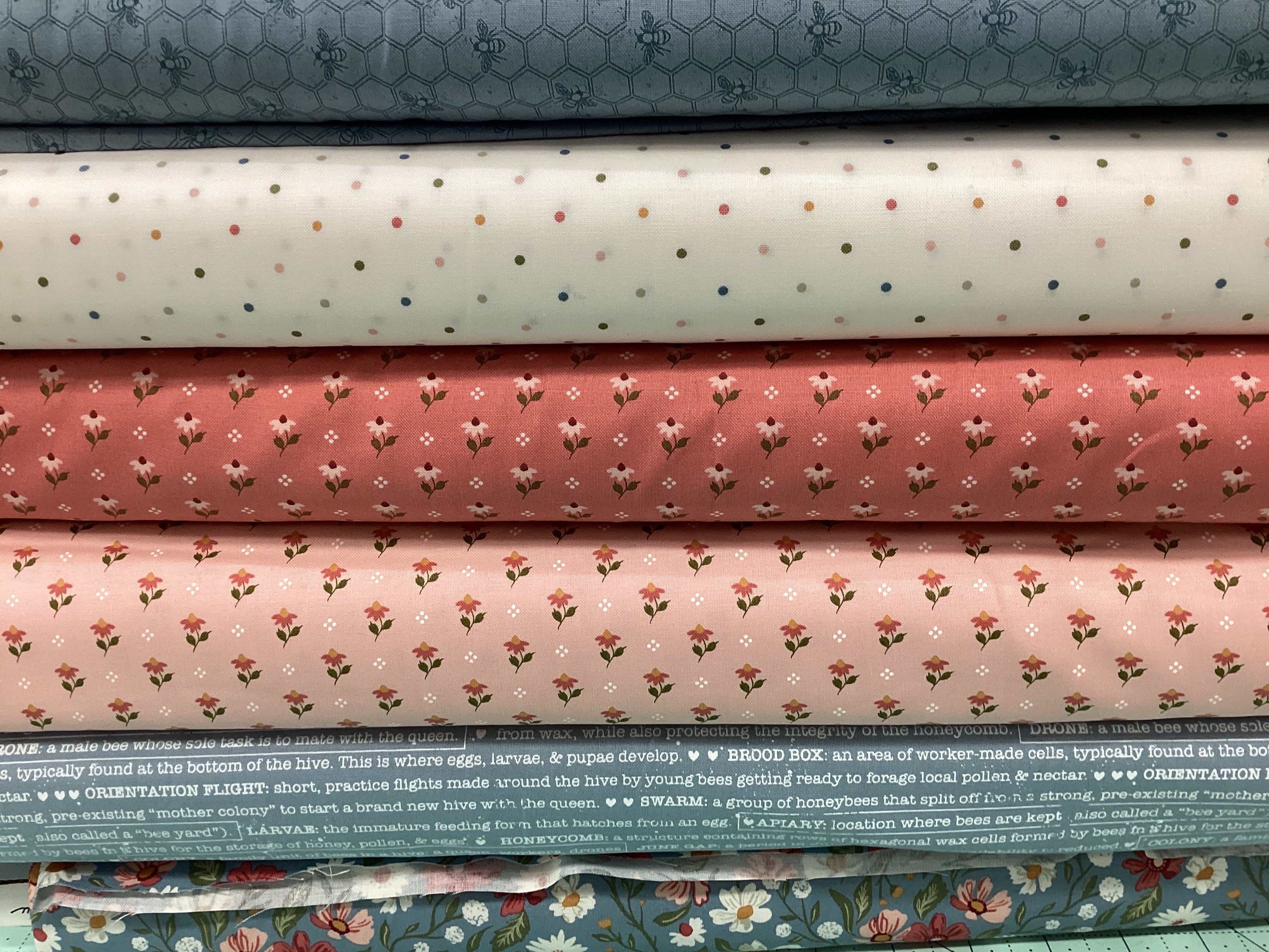 M50 Lucky Break Kit fabric bundle with floral and polka dot patterns curated by Bella Rose Quilts
