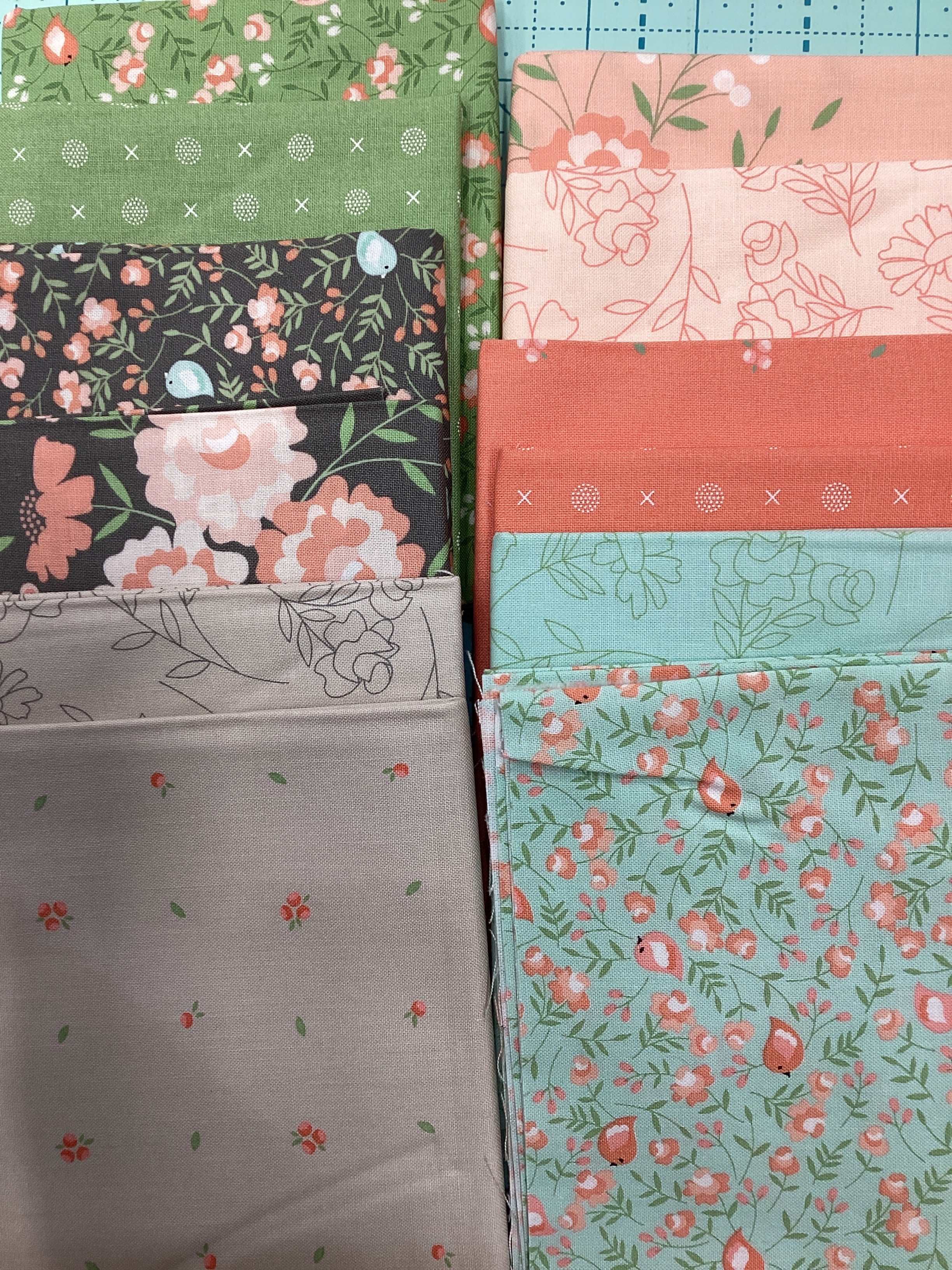12 Fat Quarter Bundle by Bella Rose Quilts with floral and patterned fabrics