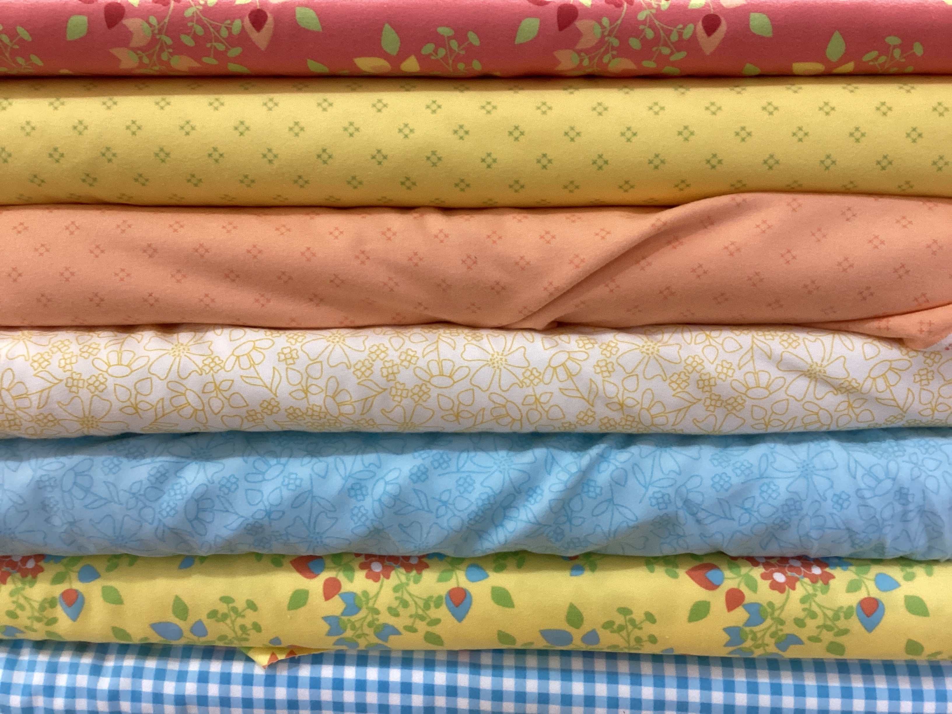 M50 Island Hopping Kit assorted colorful quilting fabrics layered