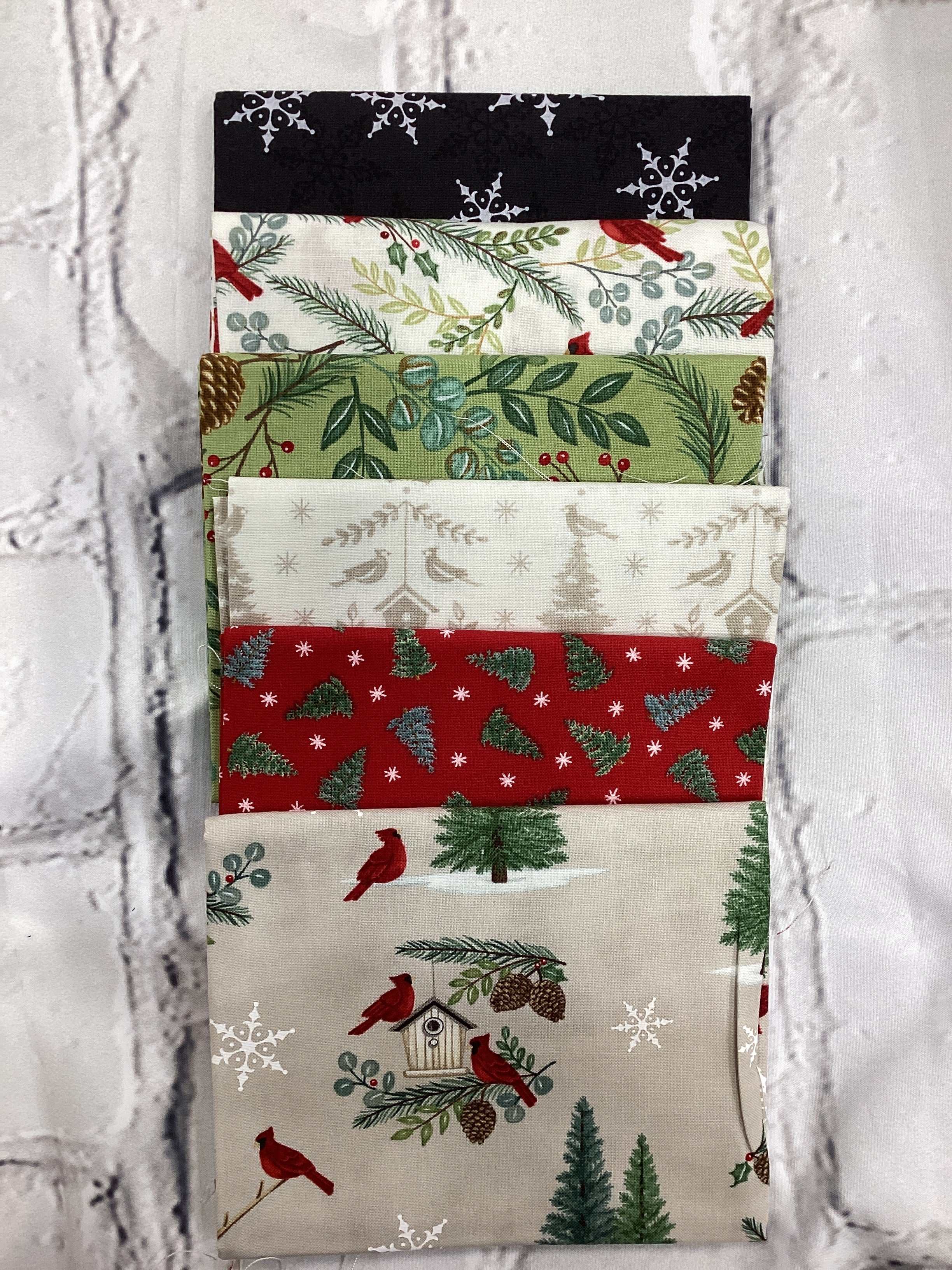 M50 Starry Night bundle of six fabric pieces with holiday and winter nature designs curated by Bella Rose Quilts