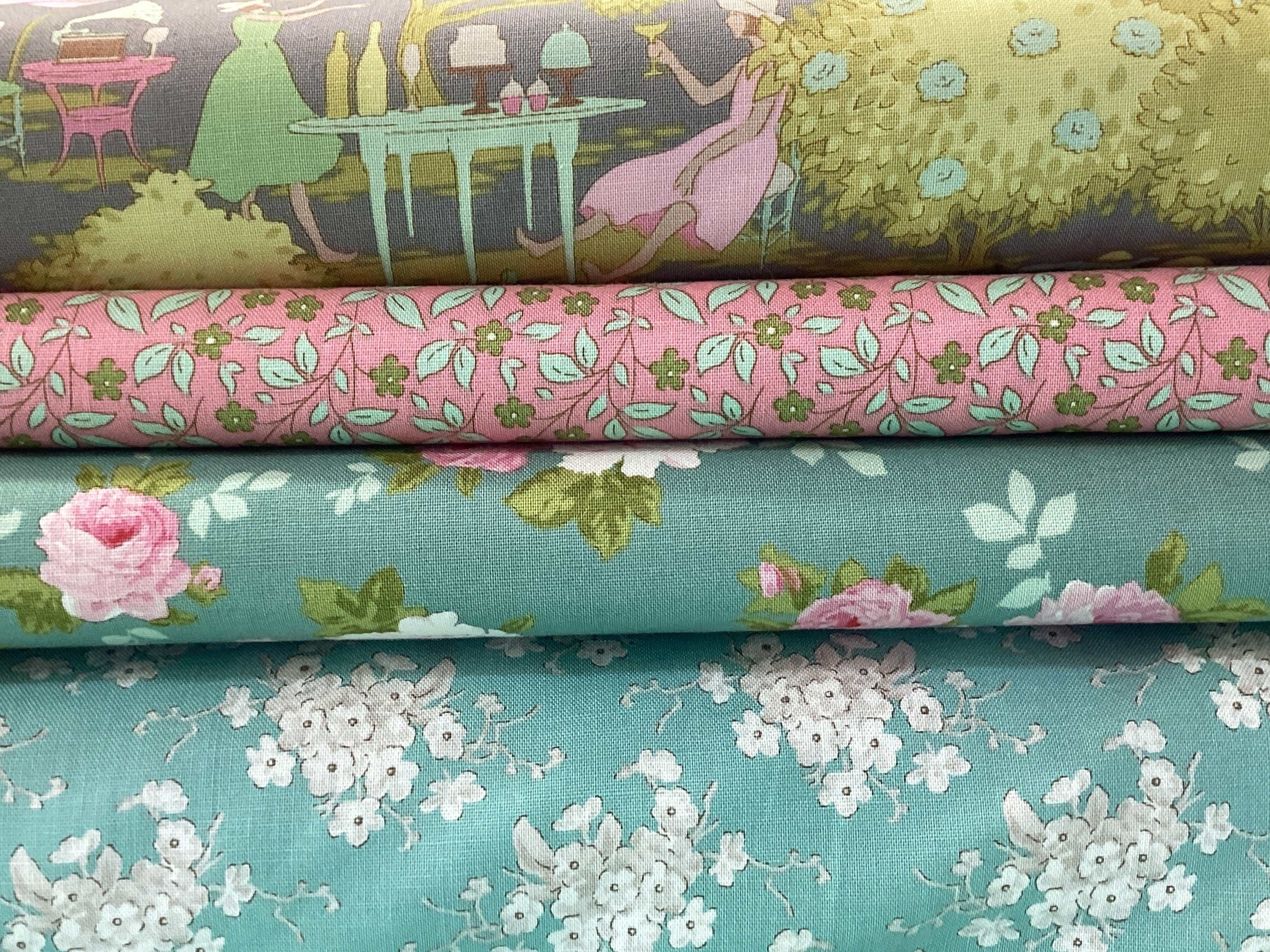 4 Yard Quilt Bundle fabric pieces for Bella Rose Quilts double-fold binding