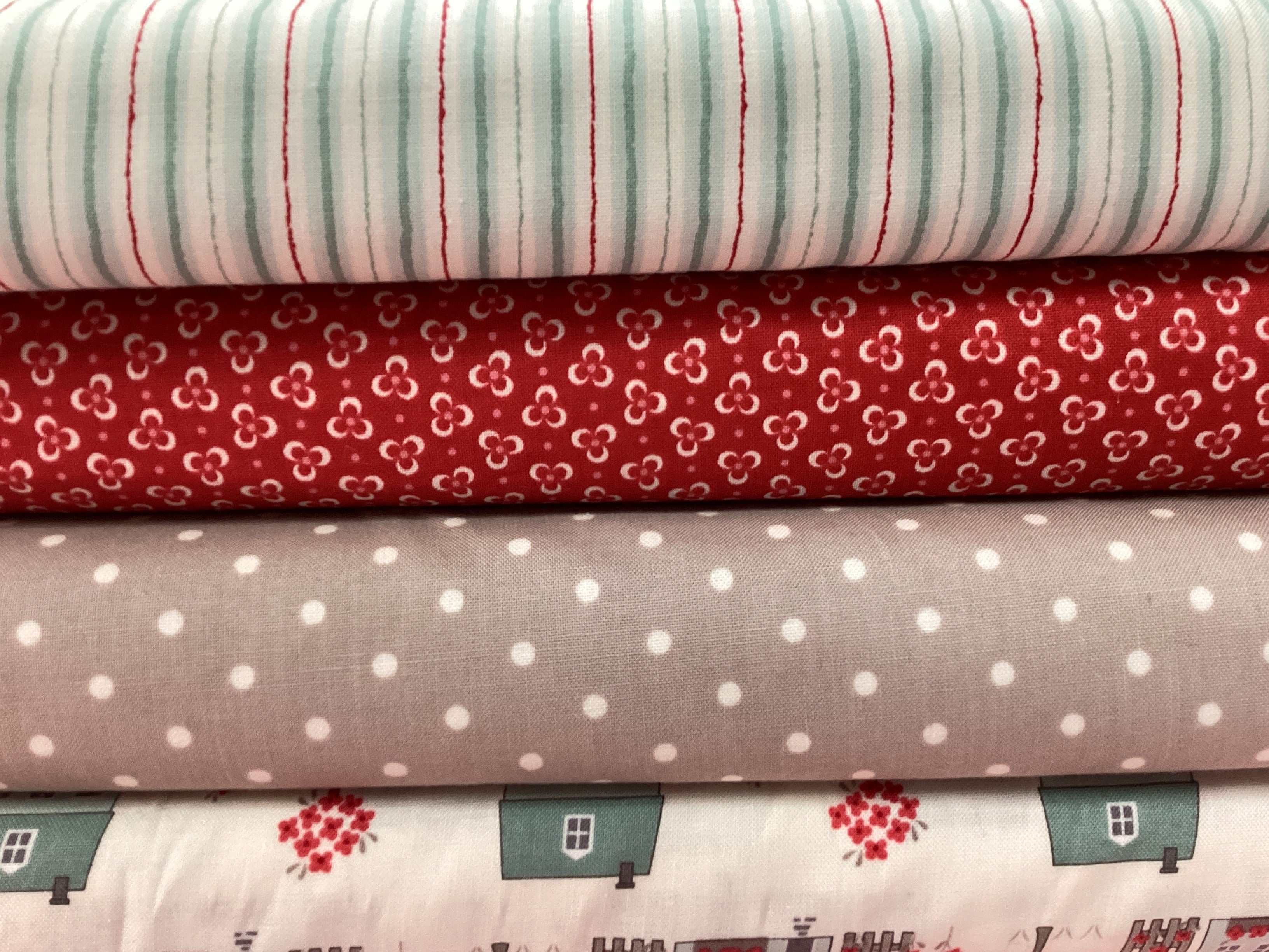 4 Yard Quilt Bundle fabric bundle with Bella Rose Quilts design for double-fold binding