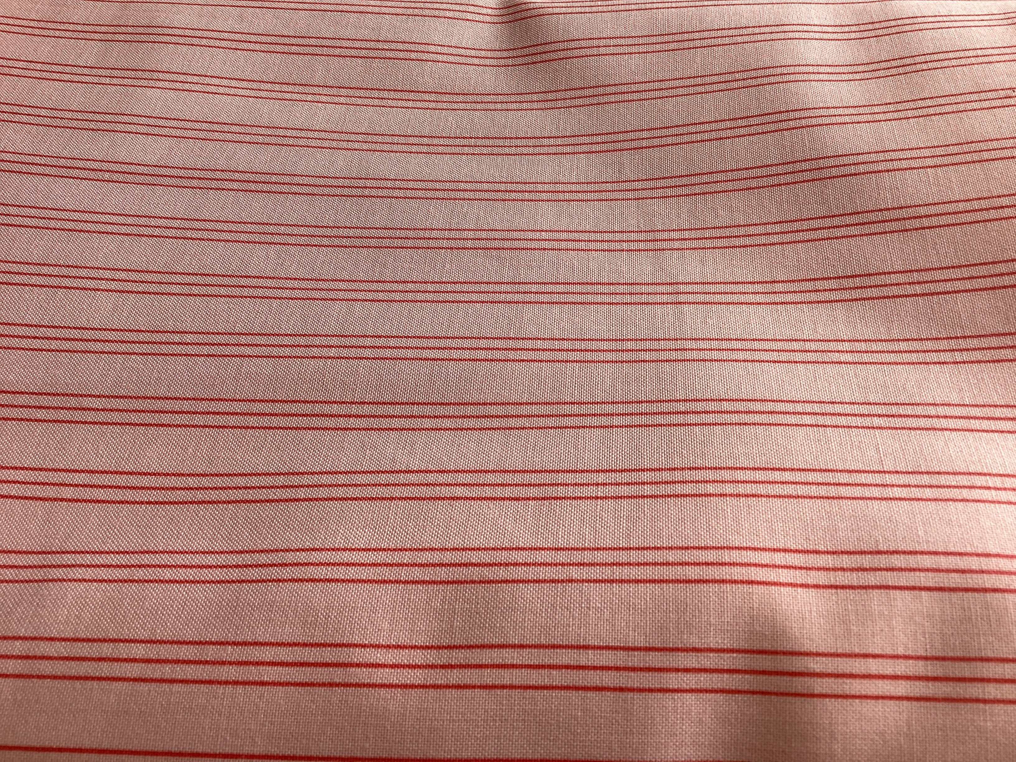 4 2/3 yard backing fabric with red stripes for quilting