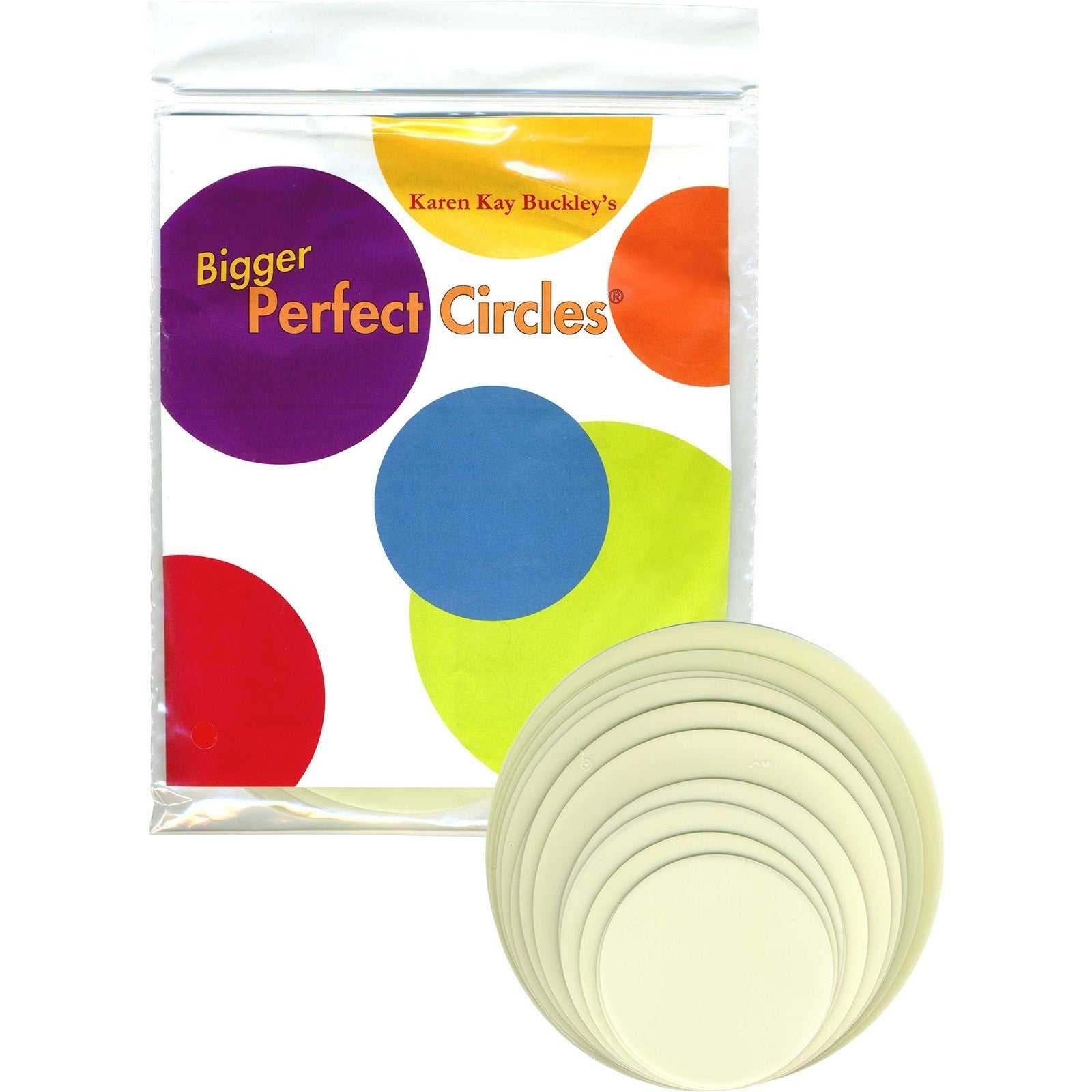 Bigger Perfect Circles Templates by Karen Kay Buckley heat-resistant plastic quilting templates in multiple sizes for applique and patchwork