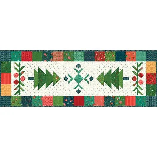 Under the Pines Table Runner Kit with Heather Peterson's In From The Cold fabric and keepsake box