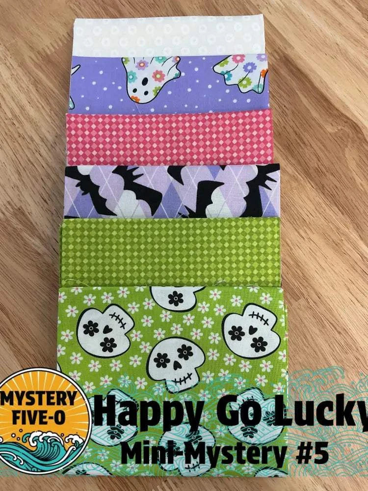 M50 Happy Go Lucky quarter-yard fabric bundle curated by Bella Rose Quilts for quilting mystery event