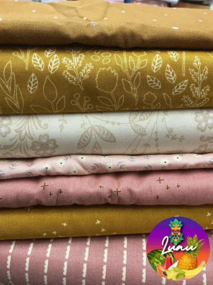 M50 Luau Kit quilt fabric bundle with binding and optional backing for mystery quilt project