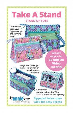 Take a Stand tote two sizes with zippered tops, adjustable straps, and multiple pockets for organized storage