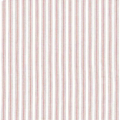 Woven tea towel fabric in apple cake red stripe pattern by TILDA