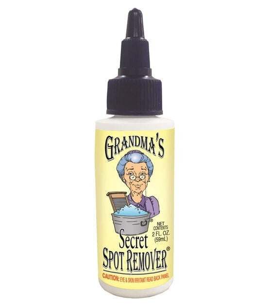 Grandma's Secret Spot Remover 2oz bottle for removing various stains on fabrics, carpets, and leather