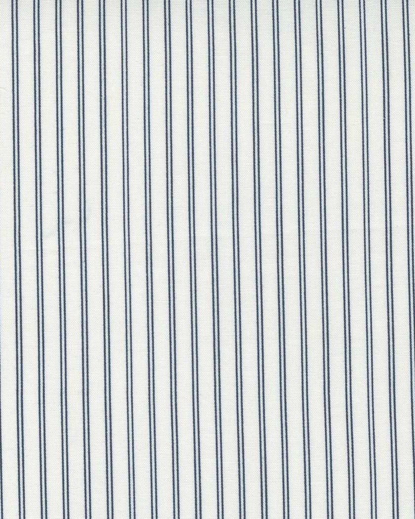 Nantucket Summer Cream fabric with navy stripes by Camille Rosekelley for Moda