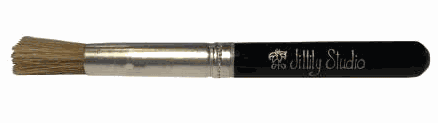 Applique starch brush with tightly packed bristles for precise starch application by Jillily Studio
