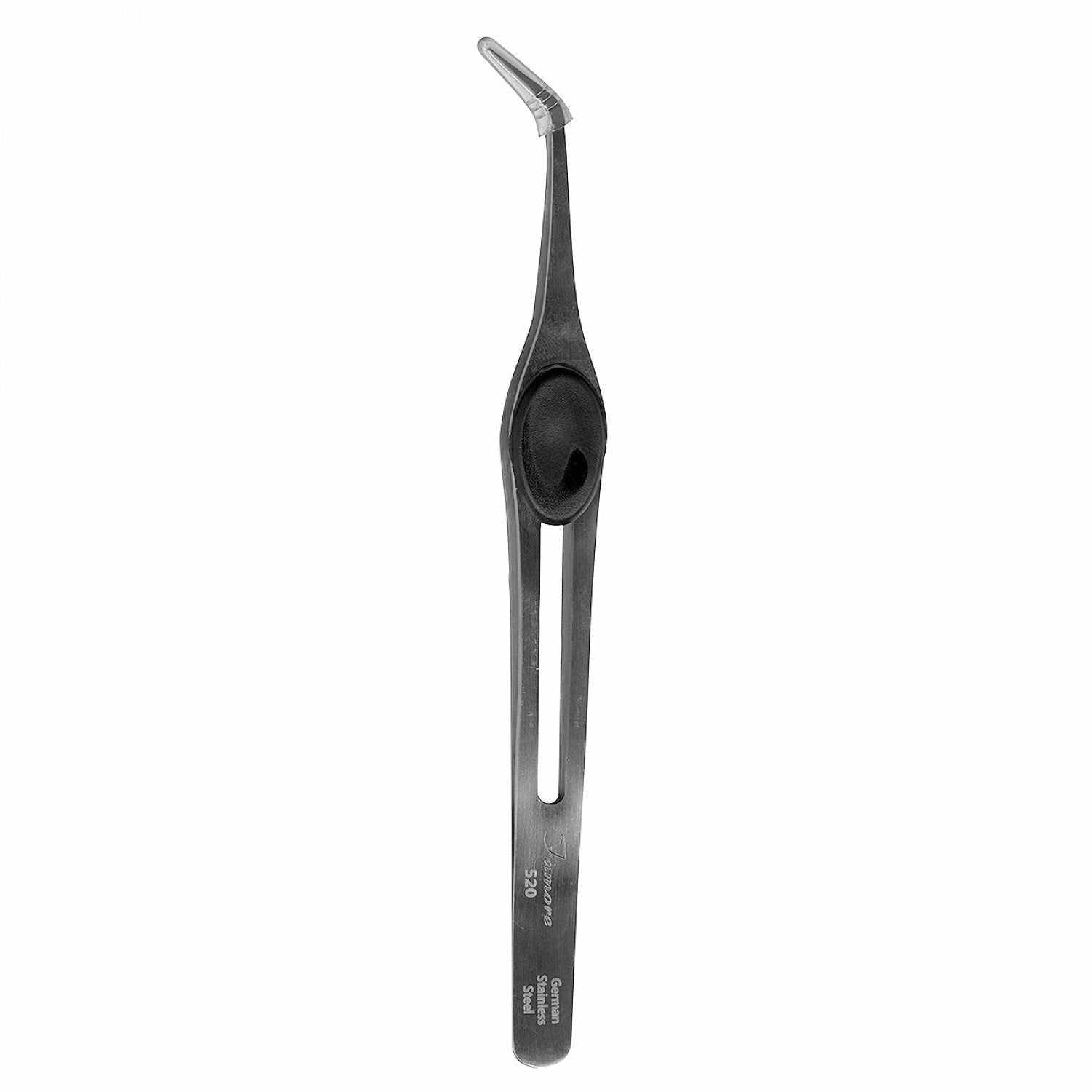 Famore 6" angled fine tip tweezers for sewing and crafting with German stainless steel