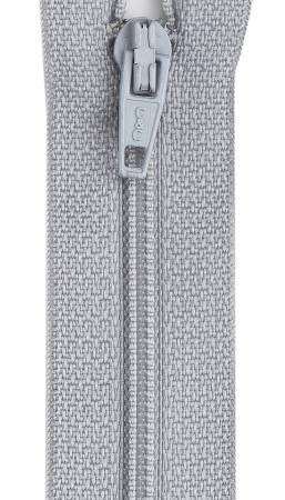 10" 1-Way Separating Grey Zipper Close-up