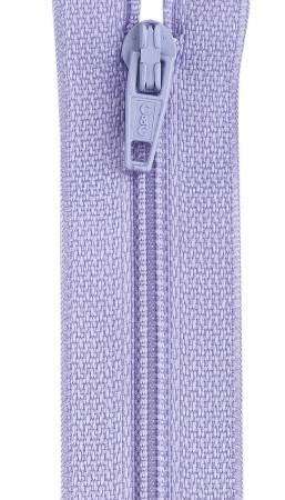 10 inch lilac 1-way separating zipper close-up