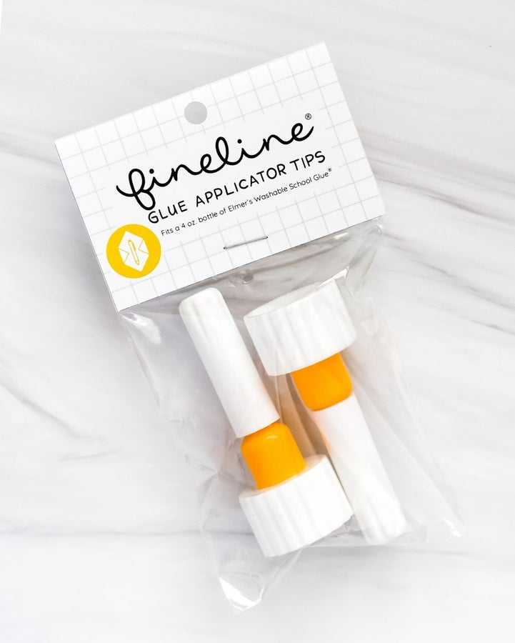 Fineline Glue Applicator Tips for precise sewing and quilt piecing with Elmer's washable glue bottles