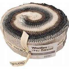 Jelly Roll Woolie Neutral fabric roll in neutral shades for quilting and crafts