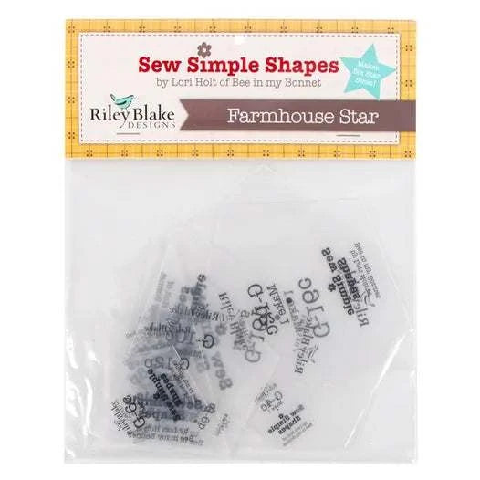 Farmhouse Star Sew Simple Shapes plastic quilting templates for 4 to 16 inch stars by Lori Holt