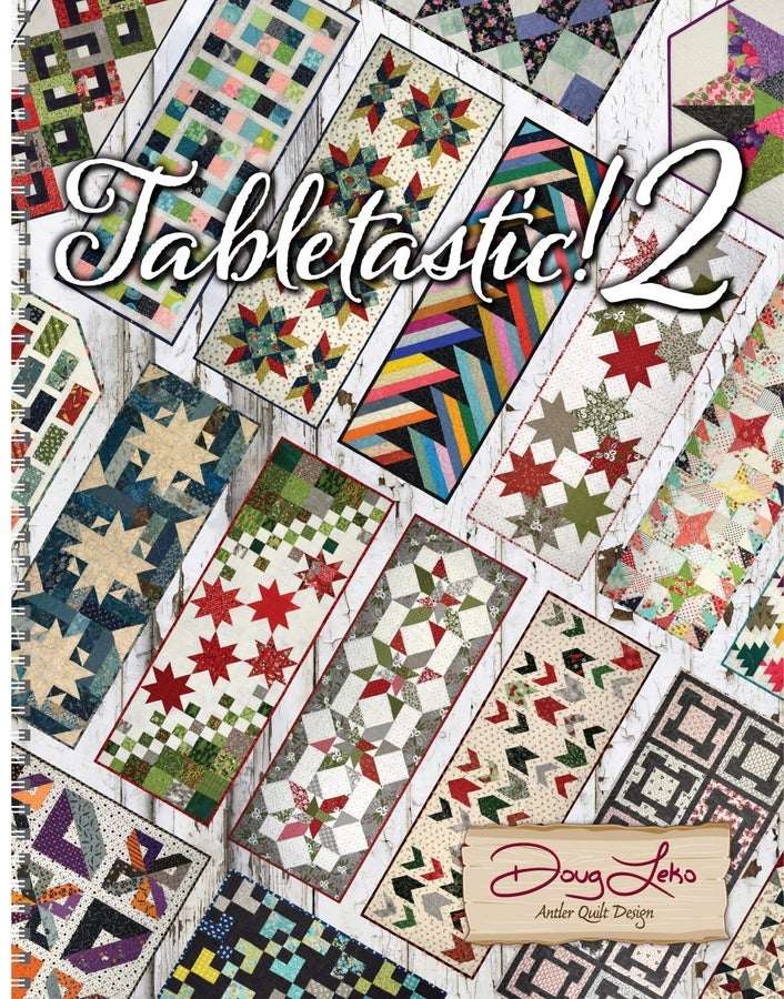 Tabletastic 2 quilt book cover featuring colorful table runner and topper patterns